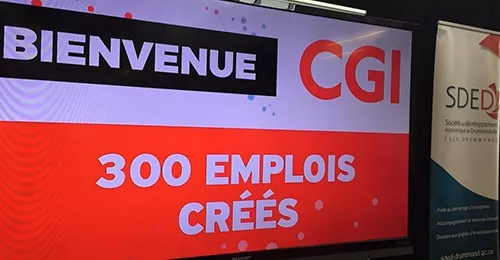 CGI s'installe à Drummondville et promet la création de 300 emplois