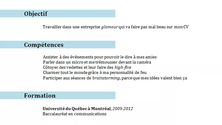 Compétences - Exemple 1